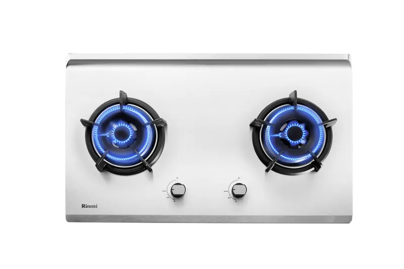 Kompor Tanam Gas Rinnai 2 Tungku - Stainless Steel RB-72S