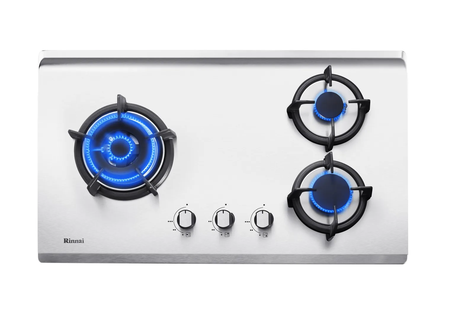 Kompor Tanam Gas Rinnai 3 Tungku - Stainless Steel RB-73TS