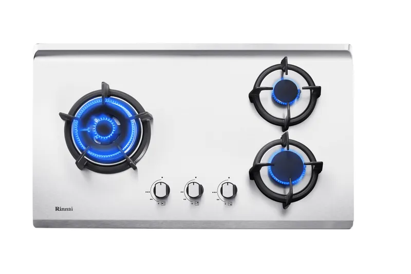 Kompor Tanam Gas Rinnai 3 Tungku - Stainless Steel RB-73TS