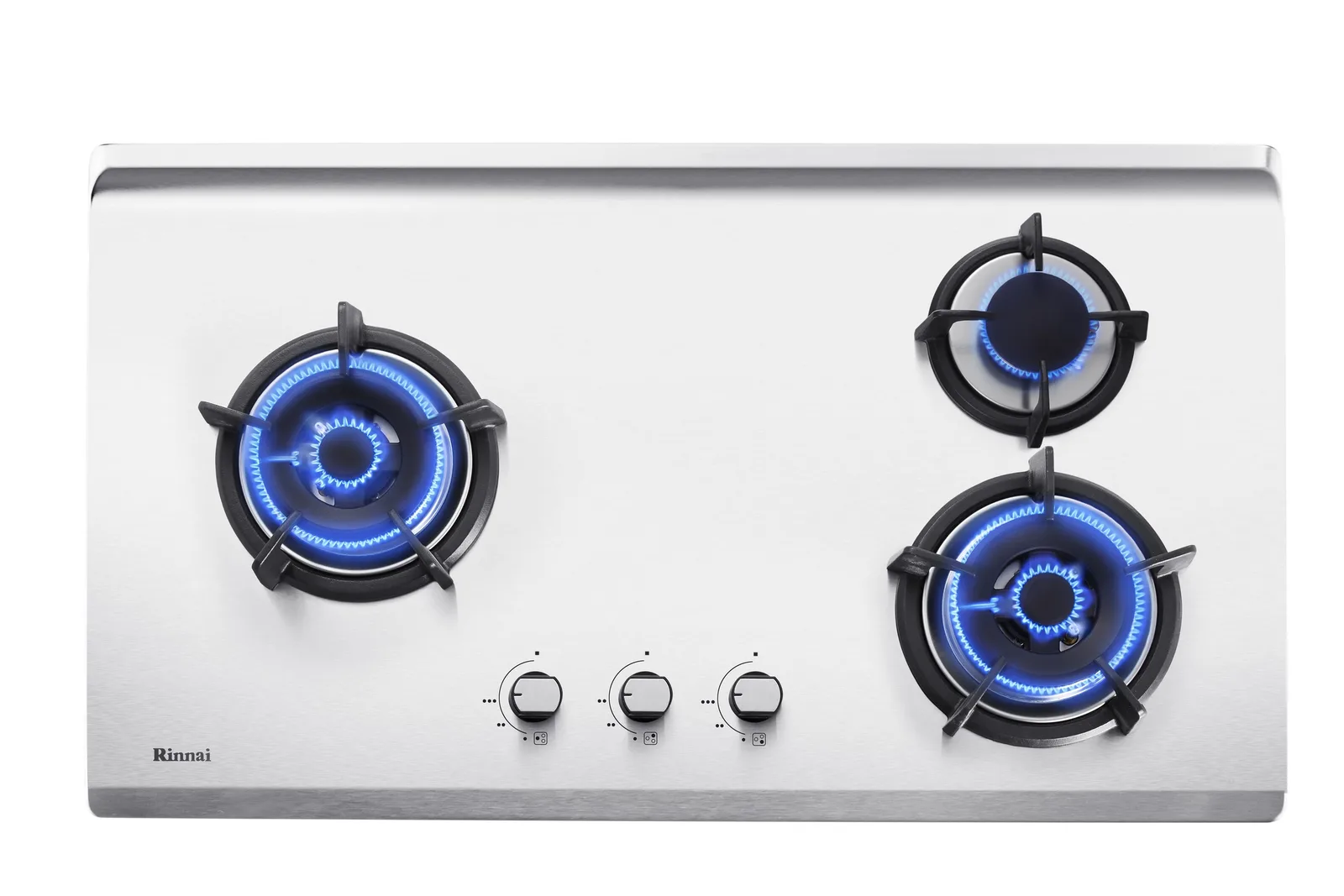 Kompor Tanam Gas Rinnai 3 Tungku - Stainless Steel RB-93TS