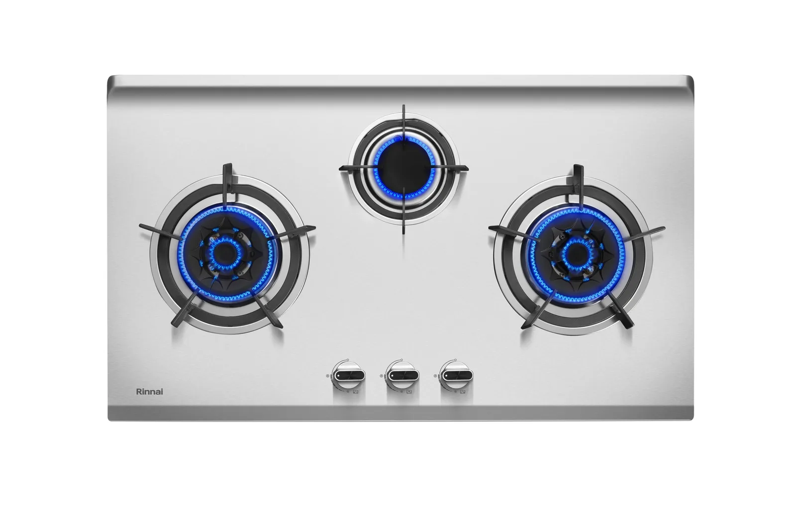 Kompor Tanam Gas Rinnai 3 Tungku - Stainless Steel RB-983S
