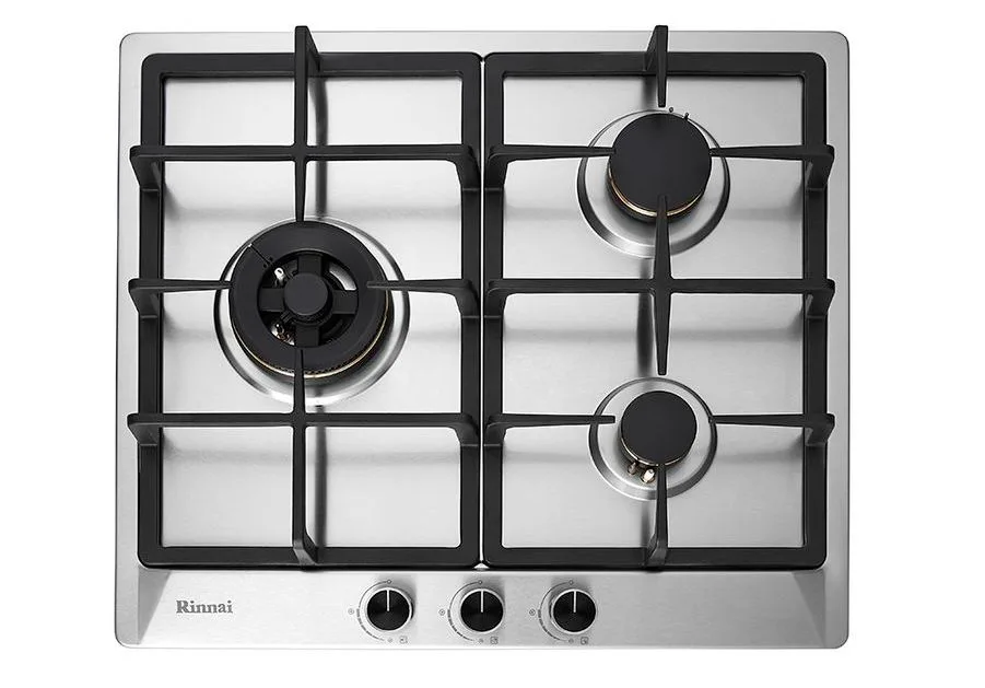 Kompor Tanam Gas Rinnai 3 Tungku - Stainless Steel RB-63SSV-DL (DC)