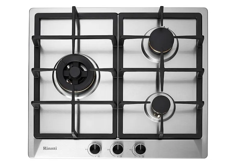 Kompor Tanam Gas Rinnai 3 Tungku - Stainless Steel RB-63SSV-DL (DC)